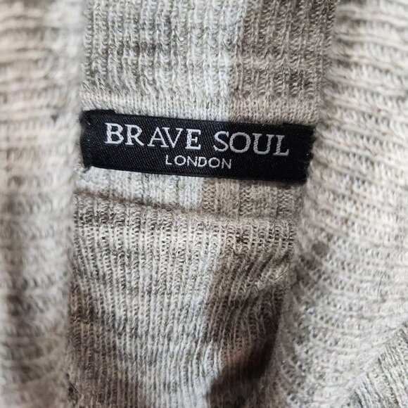 Brave Soul Knit Rollneck Sweater in Marled Gray -‎ Size Medium - Picture 4 of 6